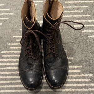 BED STU MEN'S LUX PROTEGE BLACK LACE-UP CASUAL BOOT - ROUND TOE Size 11